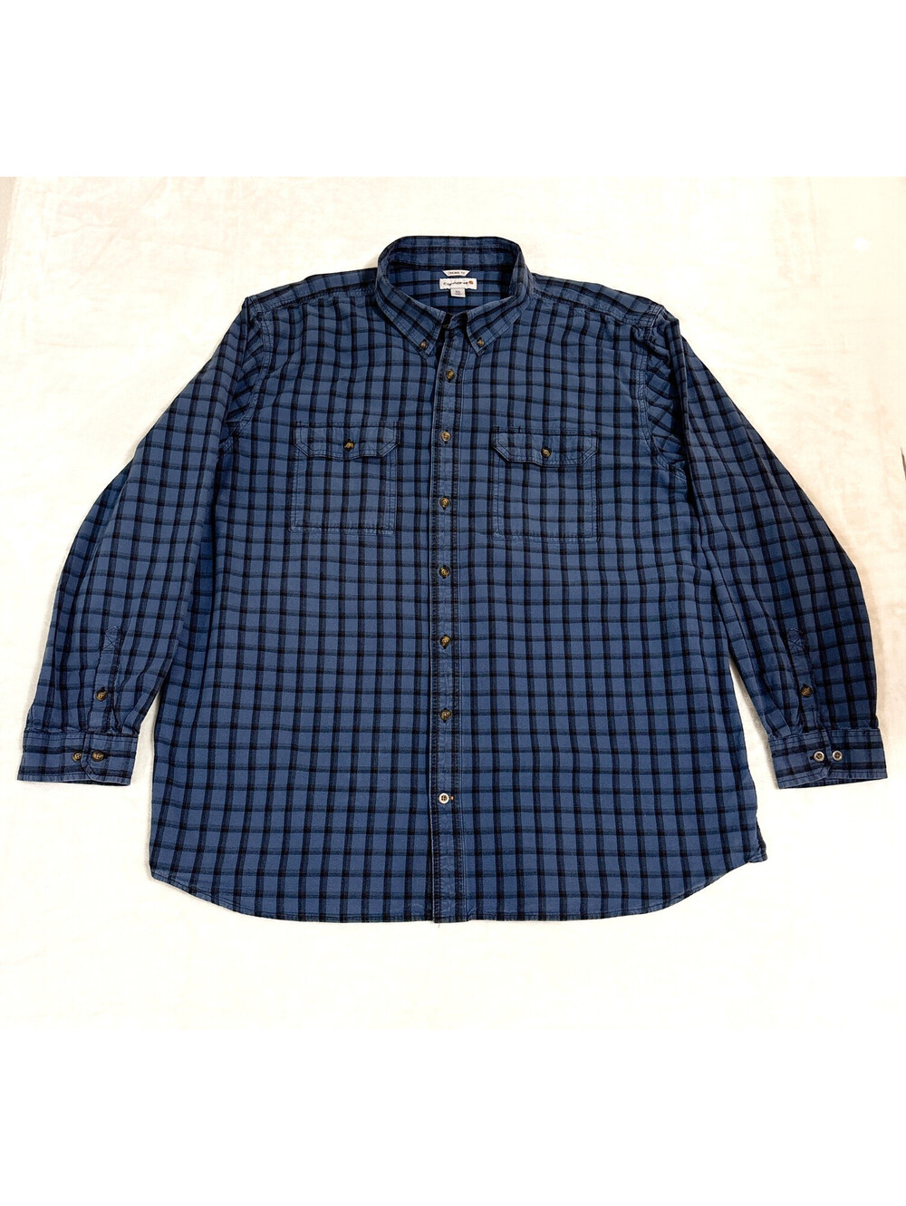 Carhartt Loose Fit Midweight Chambray Long-Sleeve Shirt Mens 3XL Tan Plaid